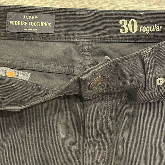 J.Crew Corduroy Pants Womens 30 Fall Whimsigoth Winter Minimalist Slim Fit - Picture 3 of 7